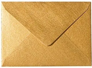 Visitenkarten Briefumschläge Mini Gold/Metallic 6 x 9 cm Verschluss-Technik: feuchtklebend, Grammatur 90 g/m² 50