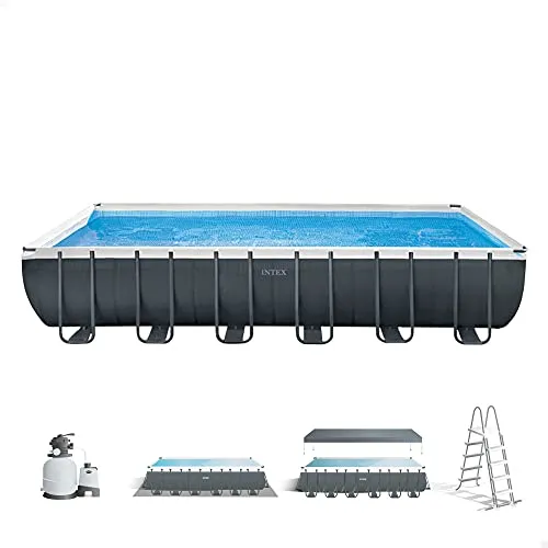 Intex Ultra XTR Rechteckiger Pool Set - 732 x 366 x 132 cm, 31.805 Liter, mit Sandfilteranlagen und Zubehör