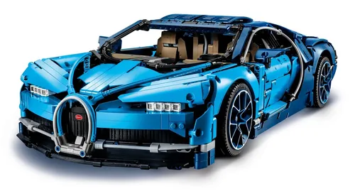 LEGO 42083 Technic Bugatti Chiron - 3599 Teile, detailliertes Cockpit mit 8-Gang-Getriebe und aktivem Heckflügel