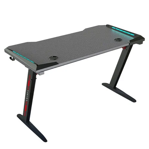 Raptor-Gaming Gamingtisch GT100 120x60 cm RGB schwarz - Gaming-Zubehör mit RGB-Beleuchtung, bietet optimalen Komfort und Stil für lange Gaming-Sessions.
