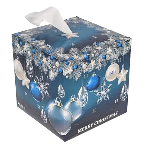 ZMILE COSMETICS Beauty Adventskalender 'Blue Magic' - 24 Überraschungen zum Schminken und Stylen im trendigen Würfel-Adventskalender mit veganer Kosmetik