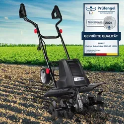 BRAST Elektro Motorhacke 1500L - Motorhacke mit 1500 Watt Elektromotor und 24 Hackmessern für effiziente Bodenbearbeitung. Ideal für Garten- und Ackerarbeiten, auch bei harten Böden.