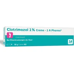 Clotrimazol 1% Creme bei Pilzerkrankungen - Arzneimittel zur Behandlung von Pilzinfektionen der Haut, wirkt effektiv gegen Dermatophyten und Hefen. Ideal für Mykosen der Füße und Hautfalten.