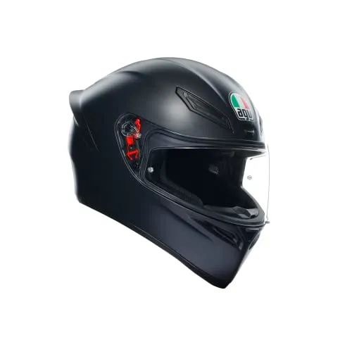 AGV K1 S E2206 Motorradhelm - Aerodynamisch, Kratzfest, Matt Schwarz, XX-Large - Hochwertiger Vollvisierhelm für Herren im Racing Style, ideal für alle Strecken. Mit 190° Sichtfeld, herausnehmbarem Innenfutter und Intercom-Vorbereitung für optimalen Komfort und Sicherheit.