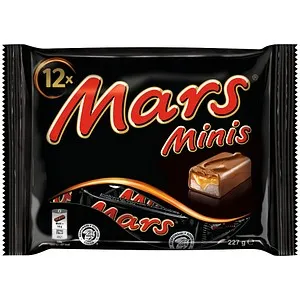 Mars Minis Schokoladenriegel 227g - Leckere Mini-Riegel aus feiner Schokolade, ideal für alle Gelegenheiten. Genießen Sie den süßen Geschmack von Mars in praktischer Beutelgröße.
