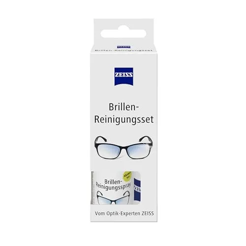 Zeiss Brillen Spray mit Mikrofasertuch - 30ml alkoholfrei - Brillen-Pflegemittel für professionelle Reinigung ohne Alkohol. Schützt hochwertige Brillengläser und entfernt Schmutz schnell und sanft. Inklusive Mikrofasertuch für optimale Pflege.