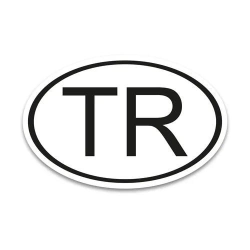 TR Aufkleber Länderkennzeichen Türkei 17,5 x 11,5 cm DIN genormt I kfz_796