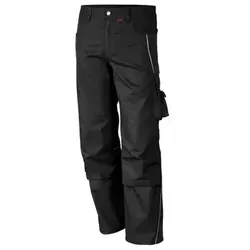 Bundhose "PRO" schwarz, Größe 106 - die perfekte Arbeitskleidung - Hochwertige Bundhose mit 6 Gürtelschlaufen, mehreren Taschen und elastischem Stretcheinsatz für maximale Bewegungsfreiheit bei der Arbeit.