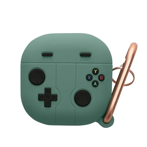 kwmobile Hülle kompatibel mit Samsung Galaxy Buds 2 Pro/Buds 2 / Buds Live Hülle - Silikon Kopfhörer Schutzhülle Case Cover Grün Schwarz