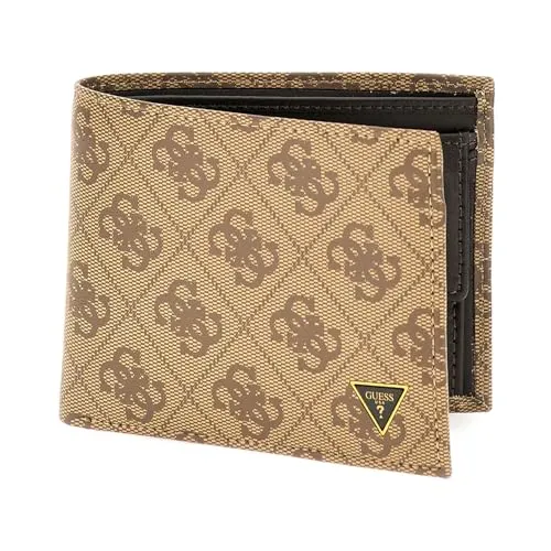 Guess Geldbörse VEZZOLA in Beige/Braun - Elegante Geldbörse im One Size Format, mit offenem Verschluss, ideal für stilvolle Aufbewahrung von Geld und Karten.