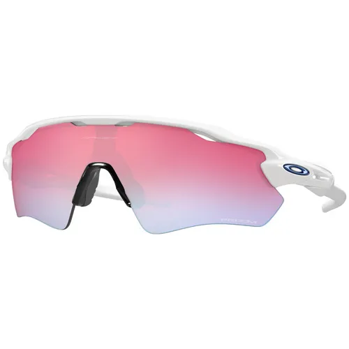 Oakley Radar EV Path Polished White / Prizm Snow - Sportbrille - Sportbrille mit Polished White Rahmen und Prizm Snow Gläsern, ideal für Hochleistungssportler dank High Definition Optics für optimale Sicht und Unobtanium für sicheren Halt bei Nässe.
