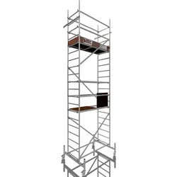 ALTEC Rollfix® 1.0 600 - Hochwertiges Baugerüst mit 6m Arbeitshöhe - Gerüst für Innen- und Außenbereich, belastbar bis 200kg/m², mit wetterfester und rutschsicherer Plattform. Ideal für professionelle Anwendungen.