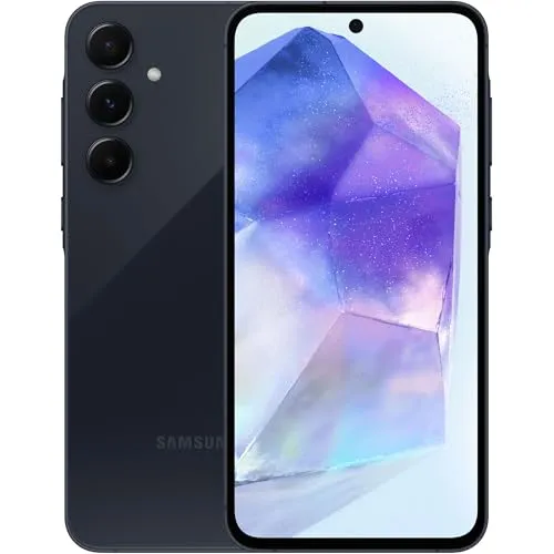 Samsung SM-A556B Galaxy A55 5G - Dual SIM Smartphone mit 8GB RAM und 128GB Speicher in Awesome Navy, robust und langlebig für jeden Tag