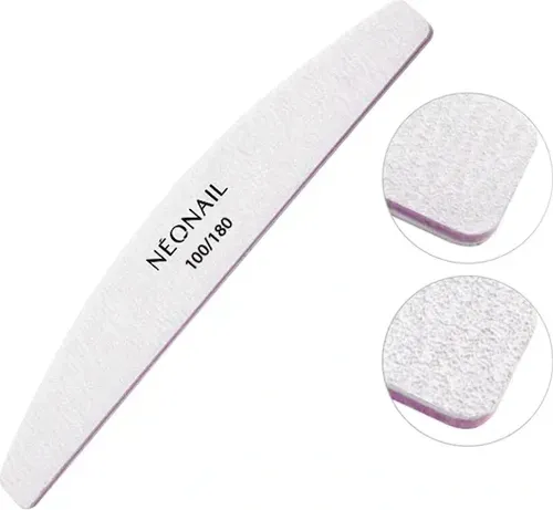 Nagelfeile trapez 100/180 NEONAIL - Hochwertige trapezförmige Nagelfeile aus japanischem Papier für ein perfektes Finish. Mit langlebiger Sandblattbeschichtung, ideal für Maniküre und Pediküre. Desinfizierbar für mehrfache Nutzung.