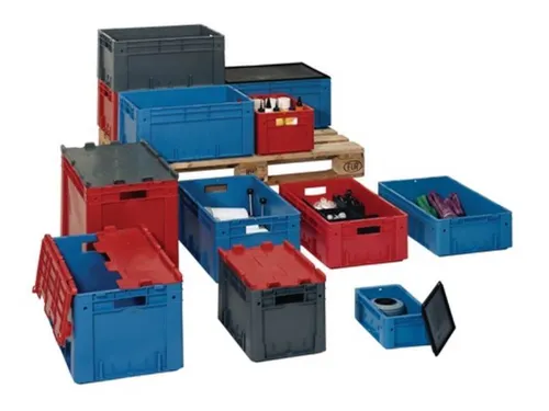 LA KA PE Transportkasten VTK 600/270-0 blau - Robuster Transportkasten für sicheres und einfaches Transportieren, ideal für Werkstätten und Baustellen.