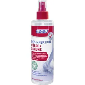 SOS Schuhdesinfektionsspray Fuß Desinfektion, alkoholisch, antibakteriell, gegen Fußpilze, 250ml