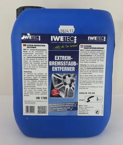 Iwetec Extrem Felgenreiniger  Spezial Reiniger 5L Bremsstaubentferner