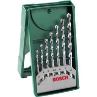 Bosch Stein-Spiralbohrer-Set 7-teilig – 3 mm bis 8 mm - Praktisches 7-teiliges Steinbohrer-Set für exaktes Bohren in Mauerwerk und Gestein. Mit schlagbohrfester Hartmetallspitze und kompakter Aufbewahrungsbox – ideal für jeden Handwerker!
