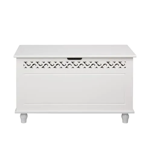 HTI-Line Sitztruhe Miriam - Sitzbank aus MDF, stilvolle Truhe mit praktischen Cut-Outs, ideal für zusätzlichen Stauraum in Flur oder Wohnzimmer.