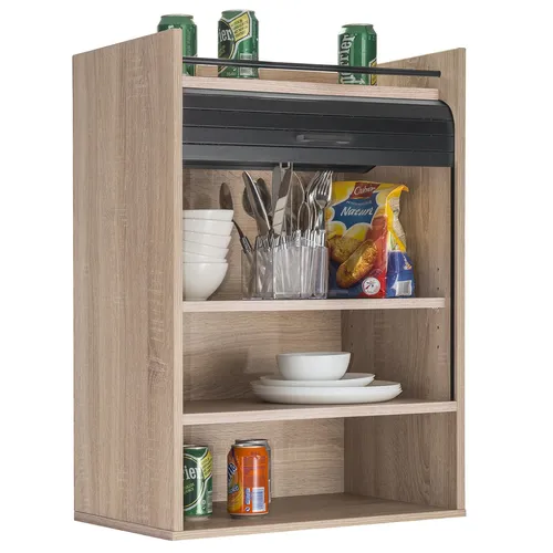 SIMMOB Rollladenschrank LUCKY540CNN - Hängeschrank mit Rollladentür - Stylischer Küchenschrank in Eiche, platzsparend und ideal für jede Küche. Mit einer Breite von 54 cm bietet er praktischen Stauraum.