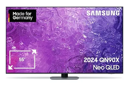 Samsung GQ55QN90X Neo QLED 55 Zoll 4K Fernseher - Smart TV mit 55 Zoll, 4K UHD Auflösung und 100 Hz Bildwiederholrate für gestochen scharfe Bilder. Genießen Sie HDR-Inhalte und Smart Home-Funktionen für ein umfassendes Fernseherlebnis.