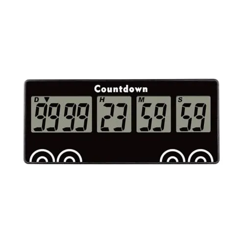 Runleader Digital 9999 Tage Countdown-Timer, Kalender- und Uhranzeige, tägliche Weckerinnerung für Jubiläum, Festival, Ruhestand, Abschlussfeier, Urlaubstreffen usw.