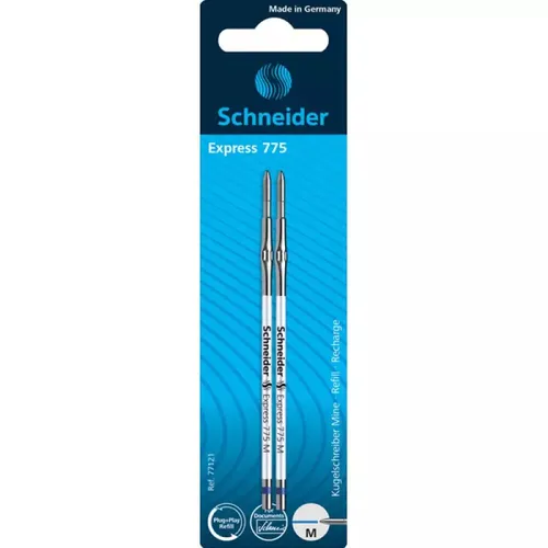Wkład do długopisu Schneider 775 M 2szt. niebieski blister Schneid 4004675031365