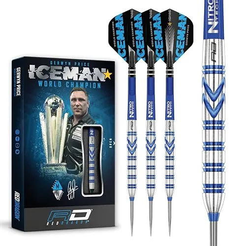 TARGET DARTS Gerwyn Price Iceman Originals 24g Tungsten Dartpfeile - Darts, hochwertige 24g Tungsten-Dartpfeile für präzise Würfe und optimalen Grip, ideal für ambitionierte Spieler.