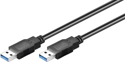 USB3.0 A-A 0.5m M-M Schwarz Dreifach geschirmt - USB-Kabel & Adapter, bietet hohe Datenübertragungsraten und ist ideal für störungsfreie Verbindungen.