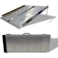 TRUTZHOLM Auffahrrampe 91 cm - Klappbare Rollstuhlrampe mit 272 kg Traglast - Auffahrrampe aus Aluminium, klappbar und extrem stabil mit einer Traglast von bis zu 272 kg. Ideal für Rollstühle, E-Bikes und Scooter. Perfekt für barrierefreies Fahren!