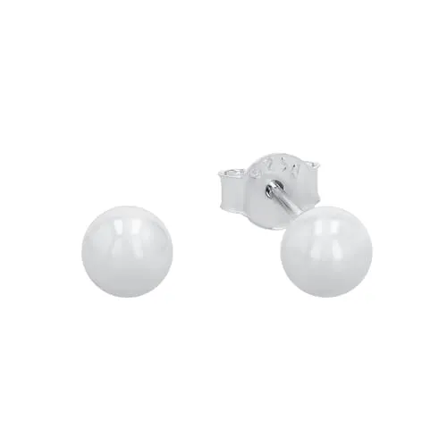 Amor Ohrstecker 925 Sterling Silber Damen Ohrschmuck, 0,5 cm, Silber, Kommt in Schmuck Geschenk Box, 9062843