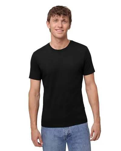 DANISH ENDURANCE Merinowolle T-Shirt Herren - Atmungsaktives Funktionsshirt Schwarz S - ULTRALEICHT & GERUCHSHEMMEND: Das 100% Merinowolle T-Shirt ist perfekt für jeden Tag. Es reguliert die Temperatur und bietet ein angenehmes Tragegefühl – ideal für Freizeit und Sport.