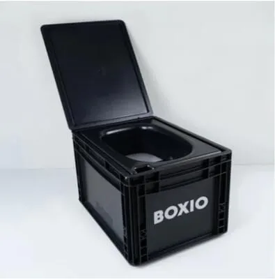 BOXIO - Mobile Trenntoilette, kompakt 40x30x28 cm, ideal für Camping, Reisen und Garten, umweltfreundlich und chemiefrei