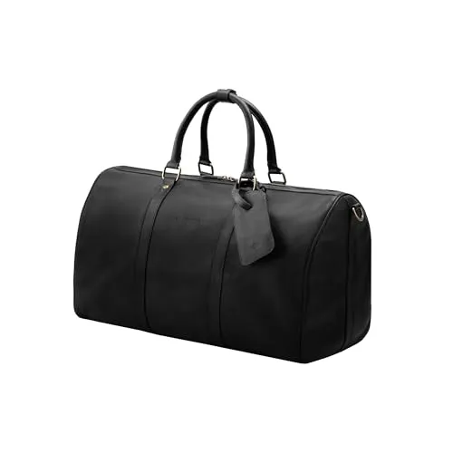 DRAKENSBERG Weekender 'James' - Klassische Leder Reisetasche für Handgepäck - Eleganter Weekender aus hochwertigem Büffelleder (50cm), ideal für Flugreisen und Wochenendtrips. Geräumiges Hauptfach, robust und handgefertigt – ein stilvolles Accessoire für jeden Anlass.