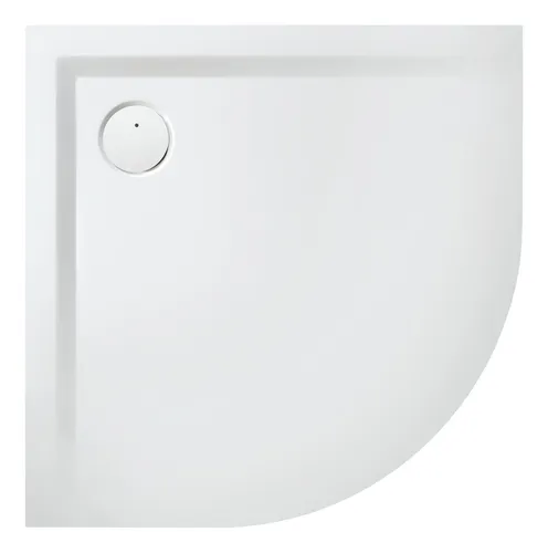 Hoesch Muna Viertelkreisduschwanne 900 x 900 mm - Duschwannen in Steingrau mit 550 mm Radius, ideal für platzsparende Bäder und modernes Design.