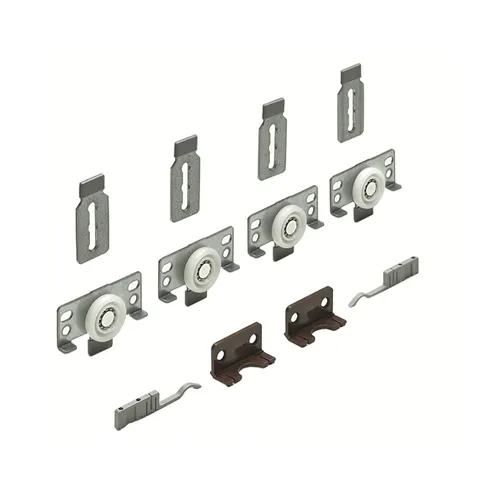 Set SlideLine 56 - 2 Schiebetüren für Möbel - Zubehör für Möbel, vollständiges Set für 1 Schrank mit 2 Schiebetüren, inklusive Lauf- und Führungsteile für eine einfache Montage.