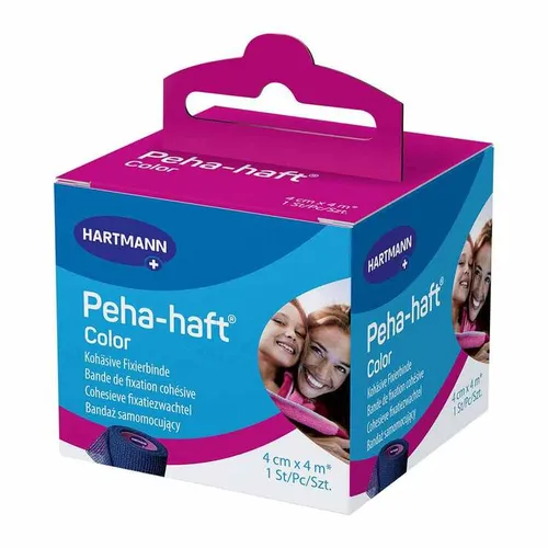 Peha-Haft Color Fixierbinde latexf.4 cm x 4 m blau Binden Inhalt: 1 St