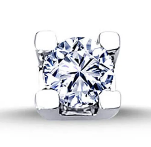 Diamant Nasen Piercing in 18 Karat Weißgold - Elegantes Nasenpiercing mit 0,07 Carat Brillant, ideal für stilbewusste Erwachsene. Hergestellt aus feinstem 18 Karat Weißgold, perfekt für jeden Anlass.