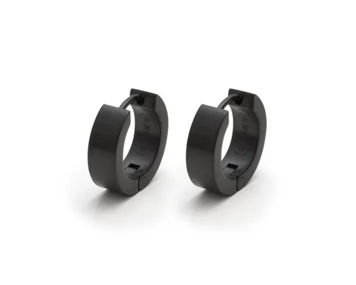 Monomania Klapp-Creolen Ohrringe Herren aus Edelstahl Schwarz 30005 - Elegante Klapp-Creolen für Herren aus robustem Edelstahl in edlem Schwarz. Perfekt für jeden Anlass und zeitlos im Design. Hochwertiger Ohrschmuck für stilbewusste Männer.