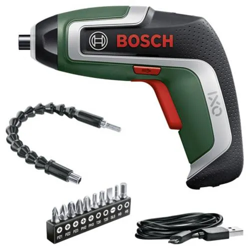 Bosch Home and Garden IXO 7 Flexi-Set 06039E000A - Akku-Schrauber 3.6 V, 20 % höheres Drehmoment für kraftvolle Schraubarbeiten