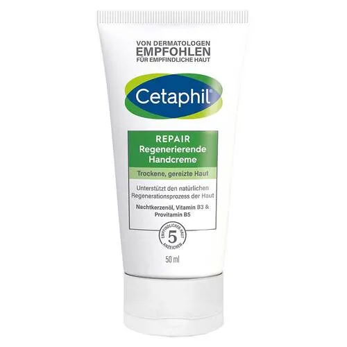 Cetaphil REPAIR Regenerierende Handcreme - Handpflege für trockene, beanspruchte Hände. Spendet 24 Stunden Feuchtigkeit, zieht schnell ein und regeneriert die Hautbarriere mit Nachtkerzensamenöl.