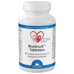 Dr. Jacob's Blutdruck-Tabletten Arginin Magnesium Kalium - Arzneimittel zur Unterstützung eines normalen Blutdrucks und der Herzfunktion, mit 1600 mg L-Arginin pro Portion für Ihre Gesundheit.
