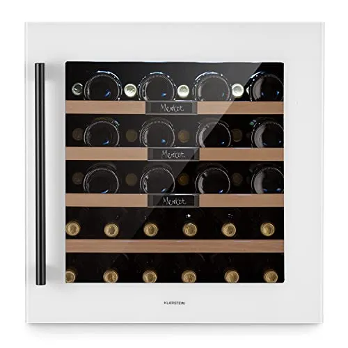Vinsider 36 Built-In Uno Weinkühlschrank - Weinkühlschrank für 36 Flaschen, 92 Ltr, mit eleganter Glastür und stilvoller LED-Beleuchtung – ideal für Weinliebhaber und ein echter Blickfang.