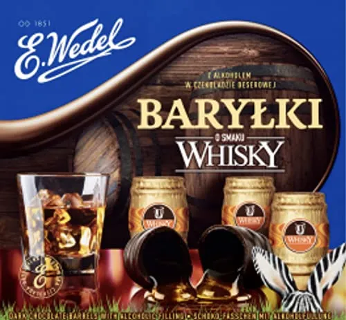 Baryłki mit Whisky Geschmack von Wedel, polnische Süßigkeiten, polnische Spezialitäten