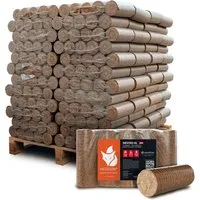 HEIZFUXX Holzbriketts Nestro XL Red, 960 kg - Brennstoffe, hochwertige Holzbriketts für effiziente Wärme und lange Brenndauer, geliefert auf einer praktischen Einwegpalette.
