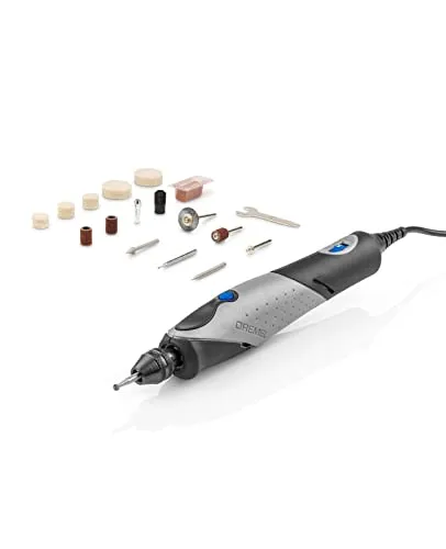 Dremel Multifunktionswerkzeug 2050-15 Stylo+ - 9W, 15-teiliges Zubehör-Set für kreative DIY-Projekte, variable Drehzahl für präzises Arbeiten