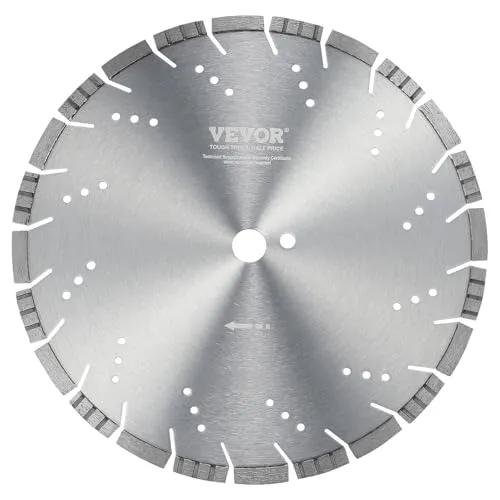 VEVOR Diamantsägeblatt 35 cm für Beton und Fliesen - Metallkreissägeblätter: Hochfestes 10 mm Diamantsegment für langlebige Schneidleistung, ideal für Beton, Ziegel und Fliesen – perfekt für Profis und Heimwerker.