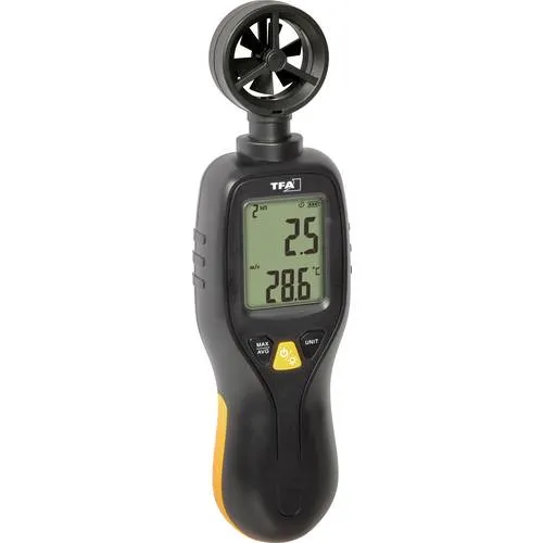 TFA Dostmann Anemometer 0 bis 30 m/s - Präziser Windgeschwindigkeitsmesser bis 30 m/s, ideal für Outdoor-Aktivitäten und professionelle Anwendungen. Kompakt und benutzerfreundlich.