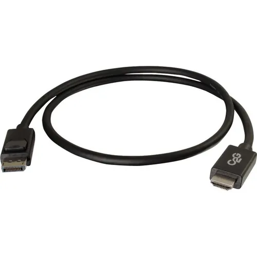 C2G 0,9 m DisplayPort auf HDMI Adapterkabel - Schwarz - Multimedia-Adapterkabel für einfache Verbindung von DisplayPort zu HDMI, ideal für HD-Videoübertragung und hohe Bildqualität.