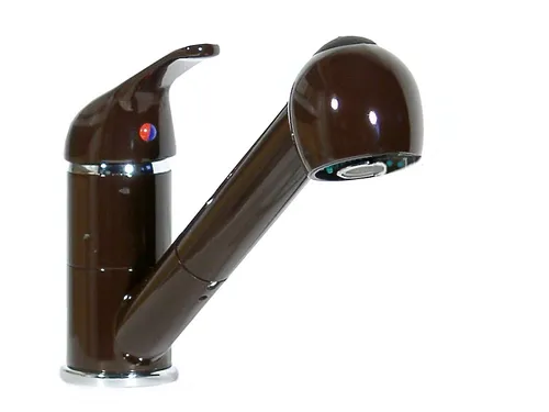 Küchenarmatur Spüle Wasserhahn Brause Mocca Niederdruck - Niederdruckarmatur für Warmwasserspeicher, mit schwenkbarem Auslauf und ausziehbarer Geschirrbrause. Hochwertige Qualität in zeitlosem Mocca-Design, einfach zu montieren und ideal für jede Küche.